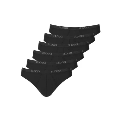 Abbildung von Sloggi MINI6ER PACK Basic Slip, Herren, Größe: XXL, Schwarz