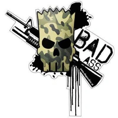 Abbildung von Bad Ass Aufkleber Sticker Autoaufkleber JDM Stickerbomb Tuning Cool Böser Bube Fuck You
