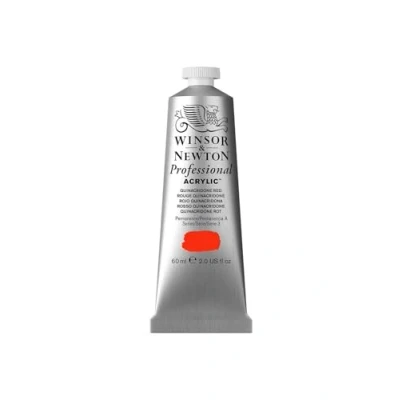 Abbildung von Winsor &amp; Newton 2320548 Professional Acrylfarbe in Künstlerqualität, hohe Farbbrillanz Deckkraft, Archivqualität, 60ml Tube Quinacridone Rot