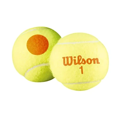 Abbildung von Wilson Tennisbälle Starter Orange für Kinder, gelb/orange, 48er Pack, WRT13730B, 6.2