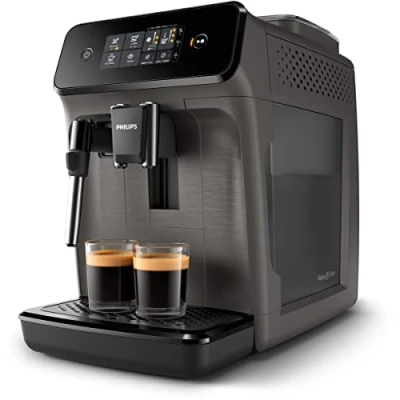 Abbildung von Philips Series 1200 EP1224 automatische Kaffeemaschine mit Milchaufschäumer kaschmirgrau