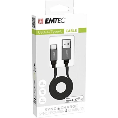 Abbildung von Emtec Cable T700 Dual USB A/Type c für Smartphone und Tablet flachem Kabel von 120 cm
