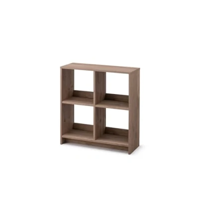 Abbildung von Iris Ohyama, Offenes Aufbewahrungsmöbel, Bücherregal, Regal mit 4 Fächern, Trennwand, horizontal &amp; vertikal, Büro, Schlafzimmer, Wohnzimmer Wood Open Shelf WOS Aschbraun