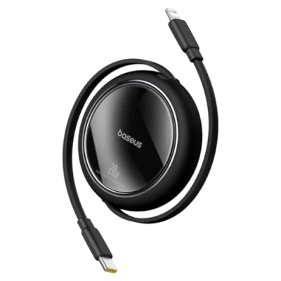 Abbildung von Baseus Einziehbares Kabel 1m Kompatibel mit USB C und iPhone 20 W Smartphone