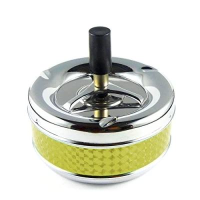 Abbildung von Starlet24 Drehaschenbecher Windaschenbecher Aschenbecher Sturmaschenbecher Ascher Gelb 9 cm