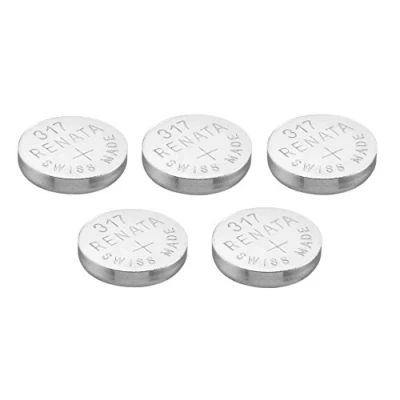 Abbildung von 5 x Renata 317 Knopfzellen Batterie / Uhrenbatterie Swiss, Silberoxid, 1,5 V (SR516SW