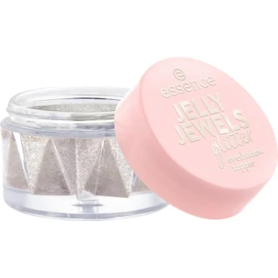 Abbildung von essence JELLY JEWELS glitter eyeshadow topper, Lidschatten, Nr. 01, Gold, sofortiges Ergebnis, intensiv, vegan, ohne Mikroplastikpartikel, Nanopartikel frei, Parfüm, 1er Pack (4.2g)