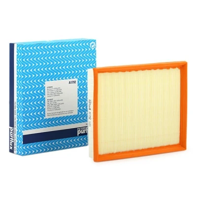 Abbildung von PURFLUX A1792 Luftfilter 53 205 239 Filtereinsatz CITROËN: C4 II Cactus, Berlingo II, C3 PEUGEOT: 208 I Schrägheck, 2008 Kombi, 308 SW 2