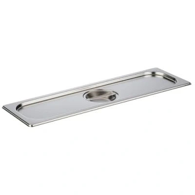 Abbildung von APS 81895 GN 2/4 Deckel ohne Löffelaussparung, rostfreier Edelstahl, Abmessungen 160 x 530 mm/Höhe 30 mm