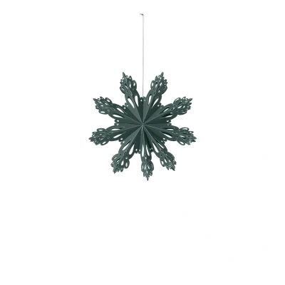 Abbildung von Broste Copenhagen SNOWFLAKE Papierhänger S deep forest 15 cm