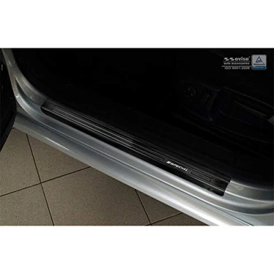 Abbildung von Avisa Black Stainless Steel Door sill Protectors Compatible with Volkswagen Passat 3C 2005 2014 &#039;Special Edition&#039; 4 Pieces