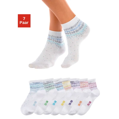Abbildung von H.I.S Kurzsocken, (Packung, 7 Paar), mit Pünktchen Muster