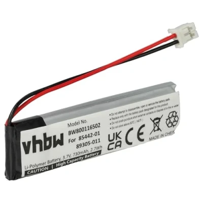 Abbildung von vhbw 1x Akku kompatibel mit Plantronics Calisto P620, P620 M, 620M, 620UC/M, 620 Lautsprecher Boxen Speaker (730 mAh, 3,7 V, Li Polymer) Ersatz für 85442 01, 89305 011