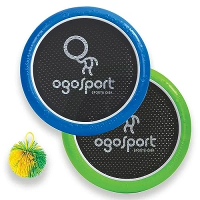 Abbildung von Schildkröt Ogo Sport Set, 2 Softdiscs Ø29cm, limegreen und blau, 1 Ball, Standardgrösse, der beliebte Spiel Klassiker, 970198