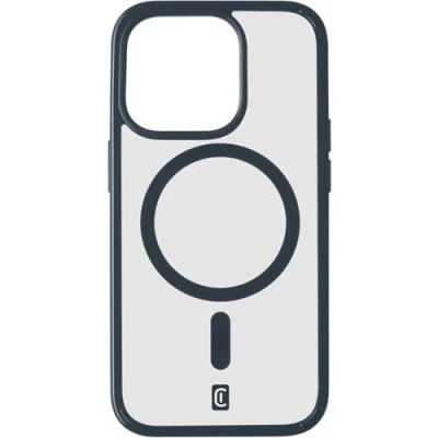 Abbildung von Cellularline Pop Mag iPhone 15 Pro Transparentes Etui mit farbigen Rändern Kompatibel MagSafe Ecosystem Geschützte Ränder, Tasten und Anschlüsse Blau