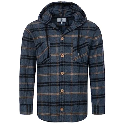 Abbildung von Rock Creek Flanellhemd Herren Hemd mit Kapuze H 334