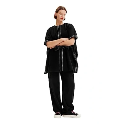 Abbildung von Desigual Poncho Cruces Milan Cape, Damen, Größe: One Size, Black