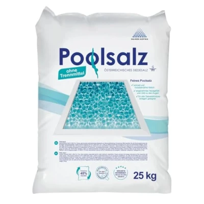 Abbildung von Salinen Poolsalz 50 kg bietet höchste Reinheit und ist bestens für alle Pools mit Salzelektrolyseanlagen geeignet.