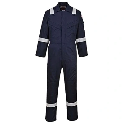 Abbildung von Portwest Leichter, antistatischer Overall 280 g, Größe: 4XL, Farbe: Marine, FR28NAR4XL