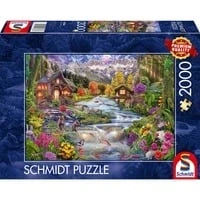 Abbildung von Flussidyll in den Bergen, Puzzle