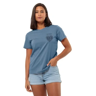 Abbildung von Jack Wolfskin Discover Heart Sport Tshirt, Damen, Größe: XL, Blue