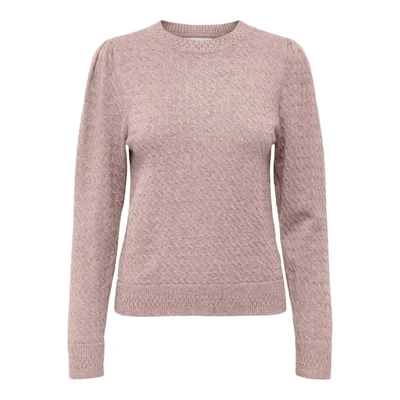 Abbildung von ONLY Rundhalspullover &quot;ONLKATIA LS PUFF O NECK CC KNT&quot;, mit Strukturstrick