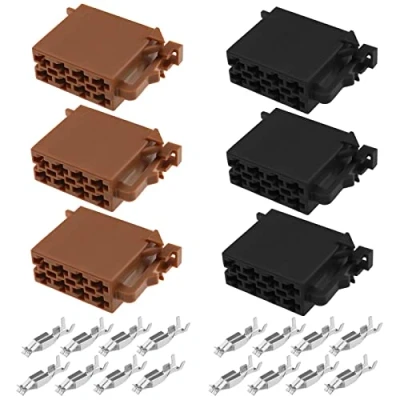 Abbildung von eMagTech 3 Paar Autoradio Radio Loom Adapter 16 Pin Car Audio Verkabelung Kabel Stecker Autozubehör Metall Kunststoff