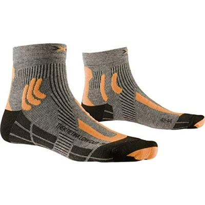 Abbildung von X Socks Bionic Trek Retina Socken, M085 Suede Melange/X Orange/Black, 35 38