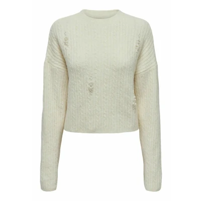 Abbildung von ONLY Einfar Strickpullover, Damen, Größe: Large, Birch