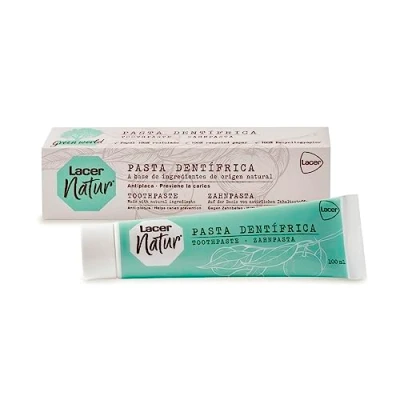Abbildung von LACER NATUR Zahnpasta, 100 ml, natürlicher Ursprung, Anti Karies und antibakteriell, antiseptisch, Antioxidans, mit Fluor, glutenfrei