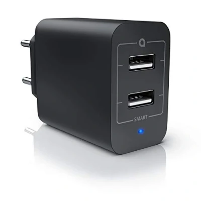 Abbildung von CSL 24 Watt Ladegerät Dual Port USB mit Power LED 4800mA insgesamt Charger