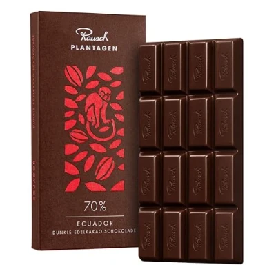Abbildung von Rausch Ecuador 70% Schokolade Tafel 125g hochwertige Tafelschokolade mit feinem Aroma Edelkakao Schokoladentafel aus nachhaltigem Anbau