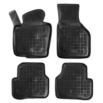 Abbildung von REZAW PLAST 200102 Fußmattensatz Gummi vorne und hinten 4 schwarz Maßgefertigt VOLKSWAGEN: Passat B7 Variant, B6 CC