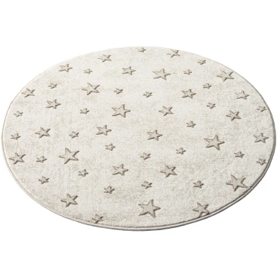 Abbildung von Carpet City Kinderteppich &quot;MARA717&quot;, rund, Kinderzimmer Teppich Tiere Beige Spielzimmer