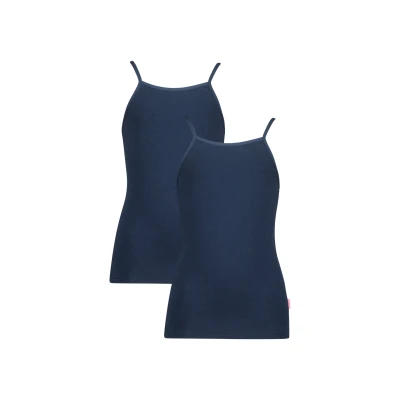 Abbildung von Vingino Mädchen Girls Singlet (2 Pack) Shirt, Dark Blue, 6 Jahre EU