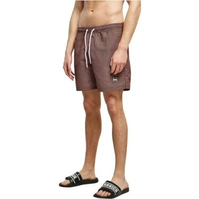 Abbildung von Urban Classics Pattern Badeshorts, Herren, Größe: Large, Navygeometric