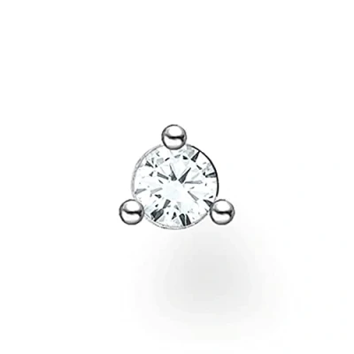 Abbildung von Thomas Sabo Einzel Ohrstecker Weißer Stein 925 Sterling Silber H2197 051 14
