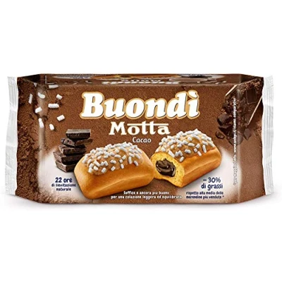 Abbildung von 6x Motta Buondì Cacao Gebackenes Süßwarenprodukt mit Kakaocreme 258g ( 6 x 43g )