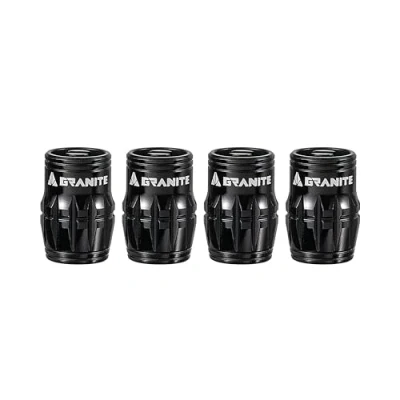 Abbildung von Granite Juicy Nipple Ventilkappe mit Ventilkern Entfernungsfunktion, Reifenventilkappen Staubschutz für Fahrräder und Fahrzeuge, Langlebige Legierung Schrader Ventilkappe, 4er Set (Schwarz)