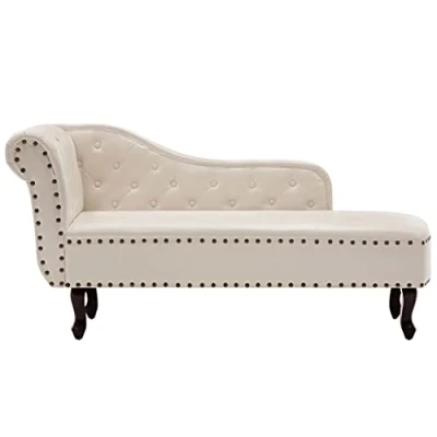 Abbildung von vidaXL Chaiselongue Creme Kunstleder, 1 Teile