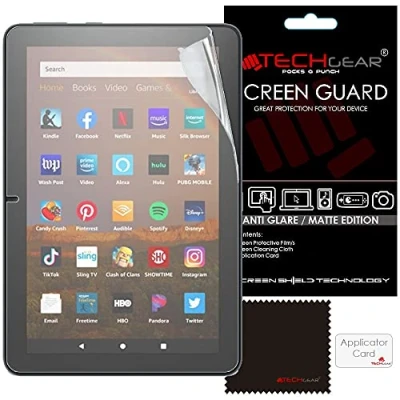 Abbildung von TECHGEAR [2 Stück Matte Displayschutzfolien Kompatibel mit Neue Amazon Fire HD 10 / Plus Tablette (2021 11. Generation) Anti Glare Blendschutz Schutz folie für 2021