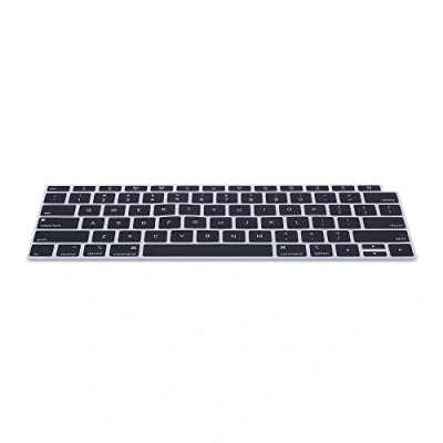 Abbildung von kwmobile Aufbewahrungstasche Silikon Tastaturschutz für Apple MacBook Air 13&quot; 2018 2019 2020 A1932 (1 tlg), QWERTY US Keyboard Cover Abdeckung Schwarz