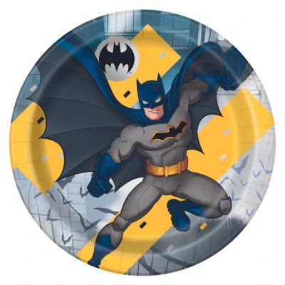 Abbildung von Unique Umweltfreundliche Pappteller 23 cm Batman Party Packung mit 8 Stück