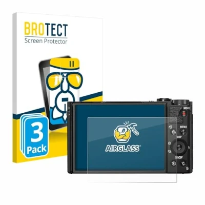 Abbildung von BROTECT Schutzglas für Sony Cyber Shot DSC HX99 (3 Stück) Schutzfolie Panzer Folie Glas [Extrem Kratzfest 9H, Anti Fingerprint, Ultra Transparent]