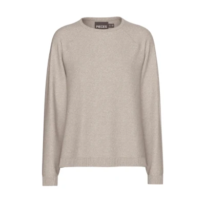 Abbildung von Pieces Pcbree O NECK Strickpullover crockery, Damen, Größe: XS, Crockery