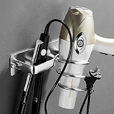 Abbildung von Tigerkinwit Haartrocknerhalter, Fönhalter Kabelhalter Haartrockner Universal Wandhalterung Halterung für Baderzimmer Wohnzimmer Barbershop
