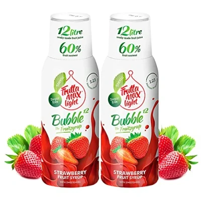 Abbildung von light Low Carb Fitness Sirup Erdbeere Frutta Max Ohne Zucker mit Stevia 60% Fruchtanteil 2erPack(2x500ml)