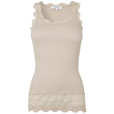 Abbildung von rosemunde Tanktop &quot;Benita Silk Top Camisole&quot;, mit Vintage Spitze am Ausschnitt, breite elastische Saum