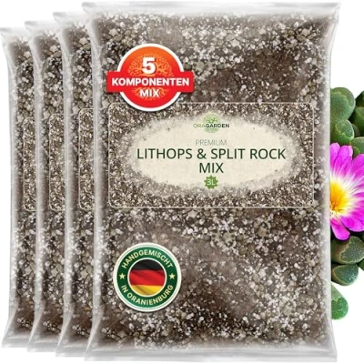 Abbildung von ORAGARDEN Lithops &amp; Split Rock Erde für Sukkulenten und Kakteen 12L Substrat 5 Komponenten Kakteenerde