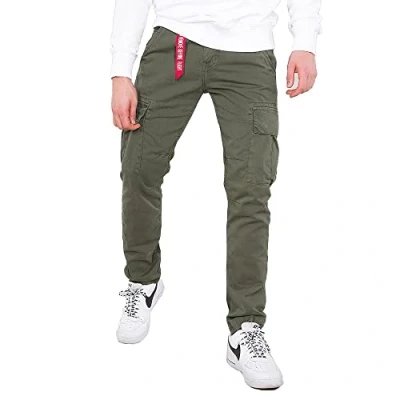 Abbildung von Alpha Industries Herren Agent Pant Freizeithose Hose, Dark Olive, 28W